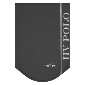 HV Polo Schal Novia - Fleece-Schal in Schwarz mit reflektierenden Details und Logo-Aufdruck. Ideal für Reiter und stilbewusste Damen im Winter.