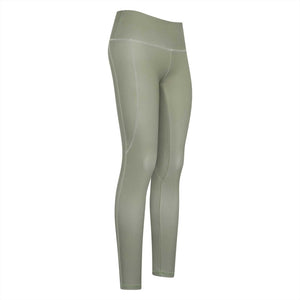 HV Polo Reitleggings Damen Fullgrip in Olivgrün mit Fullgrip-Besatz und hoher Taille. Ideal für Reiterinnen, atmungsaktiv und elastisch.