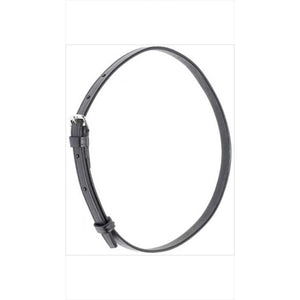 Otto Schumacher Sperriemen Messingschnalle aus schwarzem Leder, hochwertiges Reitsport-Zubehör für Pferdezaumzeug.