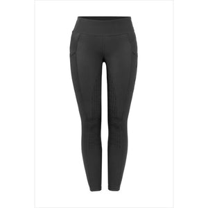 Damen Reitleggings Cavalloana Grip RL - CAVALLO Winter in Schwarz mit hohem Bund und seitlichen Handytaschen, ideal für kalte Reittage.
