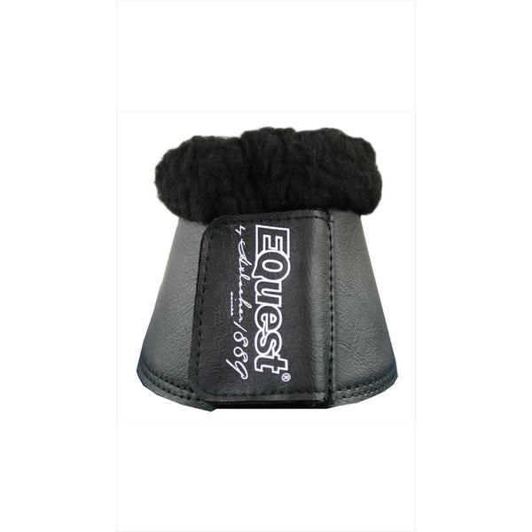 Equest hoof bells soft faux leather with faux fur and neoprene interior 