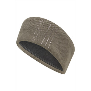 Pikeur Stirnband Winterkollektion 2025 in Olivgrün, aus Baumwolle mit weichem Fleece innen und funkelndem RHINESTUDS Schriftzug.