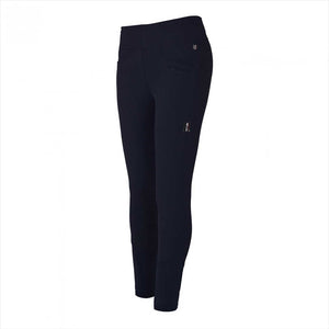 Kingsland PullOn-Reitleggings Katja in Dunkelblau mit Vollgrip für Damen. Atmungsaktive Reithose mit 4-Wege-Stretch für optimalen Komfort.
