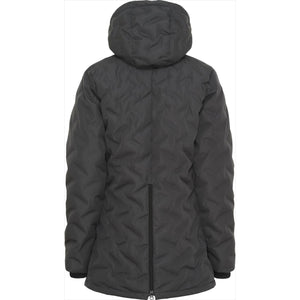 Rückansicht der Eldorado Kinderreitjacke Valeska in Schwarz – warme, wetterfeste Kinderoberbekleidung für den Reitsport im Winter 2026.