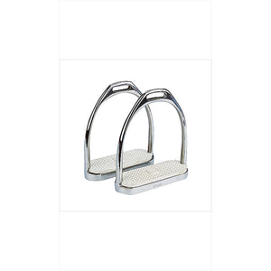 Sprenger Steigbügel Fillis 12cm 44244 im klassischen Fillis-Stil mit weißer Gummi-Trittfläche, ideal für Reiterzubehör und Sattelbedarf.