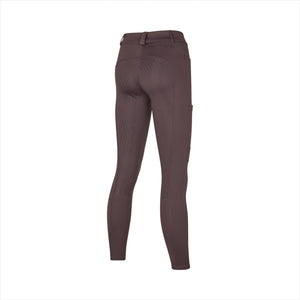 Braune Kingsland KLKornelia Winterreithose Damen mit Full-Grip Rückseite. Funktional, elastisch und mit praktischer Handytasche ausgestattet.