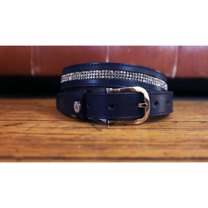 Otto Schumacher Gürtel Crystal Mesh mit klaren Swarovski Kristallen, handgefertigt in Deutschland, 3,0 cm breit, edles Design für Damenmode.