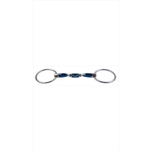 Trust Gebiss Wassertrense doppelt gebrochen mit Sweet Iron, Edelstahl-Gebiss für Pferde mit elliptischem Mittelstück, hohe Akzeptanz im Maul.