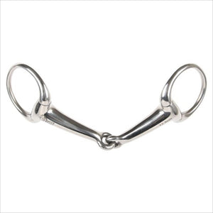 Harry's Horse Trense - Olivenkopftrense Edelstahl, einfach gebrochen mit 18mm Stärke und 50mm Ringen für den Pferdesport. Ideal für Reiter im Animo Sale.