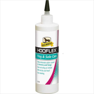 Absorbine Hooflex Frog & Sole - Strahlfäule Pflege in 355ml Flasche mit Applikatorspitze. Effektive Hufpflege gegen Fäulegeruch und Bakterien.