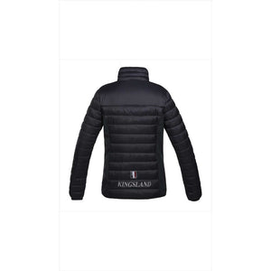 Rückansicht der Kingsland KLC-OW-315 Unisex Thermojacke mit gesticktem Logo, ideal für Damen und Herren im Outdoor- und Reitbereich.