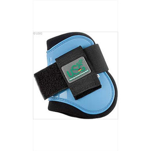 USG Streichkappen Hartschale kaufen in Blau-Schwarz mit flexibler Softzone, stoßfester Hartschale und Klettverschluss für optimalen Beinschutz.