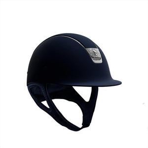 Samshield Reithelm Shadowmatt Blason Fabrics Silber Trim Chrom Silber bei shop.reitsport-loew.de