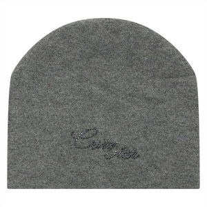 euro-star Mütze ESArista in Hellgrau mit dezentem Glitzerdetail. Ideal für kalte Tage – Teil der euro-star Winterkollektion 2024.