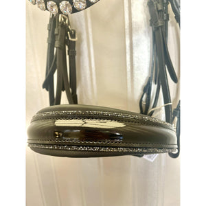 Otto Schumacher Kandare Venedig XS Lack Fineline silver shade, Stirnriemen Rivoli XL silver shading bei shop.reitsport-loew.de