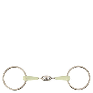 BR double-jointed loose ring snaffle Apple Mouth 