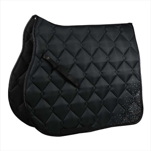 Equest Schabracke Macro Avenue - Delight Collection in Schwarz, edle Schabracke mit Glitzer-Details für Dressur oder Springreiten.