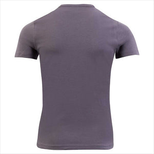 Rückansicht des BR Mini Horse T-Shirts - Kinder Kurzarm Reiter T-Shirt in Lila. Schlichtes Design mit angenehmer Passform für Kinder.