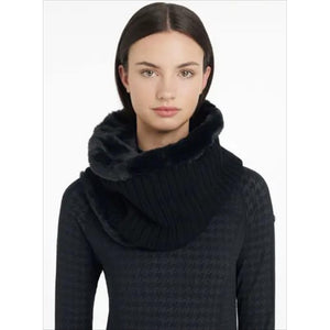 LeMieux Aspen Schal 2025 - Wärmendes Accessoire für Damen mit weichem Fleece-Innenfutter in Schwarz. Ideal für kalte Wintertage beim Reiten.