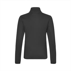 Rückansicht der Kingsland Kids KLMiley Fleecejacke in Schwarz, zeigt figurbetonten Schnitt und hohen Tragekomfort für Kinder im Winter 2026.