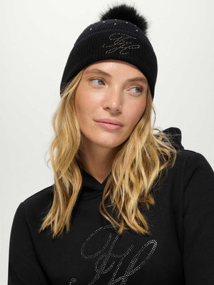 Tommy Hilfiger Daly Damen Strass Pom Pom Beanie