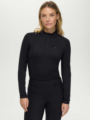 Tommy Hilfiger Cady Damen 1/4 Zip Strass Training Top
