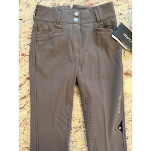 Equiline High Waist Damen Reithose Adellekh Fullgrip mit doppeltem Knopfverschluss und elastischem Bund für stabilen Sitz beim Reiten.