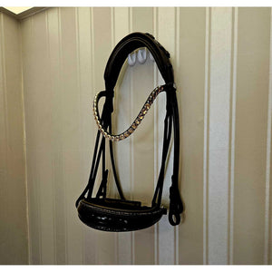 Brisque Bridlewear Kandare rundgenäht Braun Lack Größe VB
