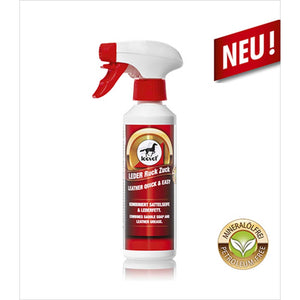 Leovet Lederpflege 250ml Sprayflasche für schnelle Lederreinigung und Schutz. Mineralölfrei, ideal für glattes Leder und nachhaltige Pflege.