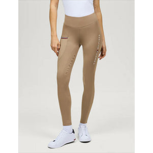 Tommy Hilfiger Elmira Full Grip Reitleggings in Beige mit hohem Bund und Markenlogo, ideal für Damen im Reitsport Winter 2026.