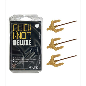 Waldhausen Quick Knot Deluxe Einflechthilfe in Gold, 35 Stück, 4 cm, für einfaches Einflechten ohne Ziehen beim Entfernen.
