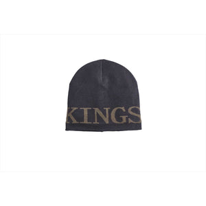 Kingsland Strickmütze Quincy - Unisex in Dunkelblau mit kontrastierendem Logo, perfekte Mütze für kalte Tage und Reitsport-Enthusiasten.