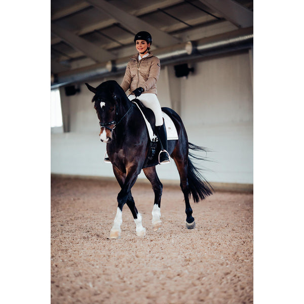 Equestrian Stockholm saddle pad White Perfection Gold 