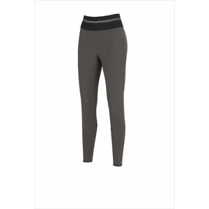 Pikeur Reithose Gia Grip Athleisure in Braun mit 3/4-Grip-Gesäßeinsatz und elastischem Bund. Ideal für Reiterinnen, bequem und funktional.