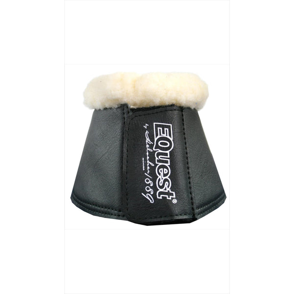 Equest hoof bells soft faux leather with faux fur and neoprene interior 