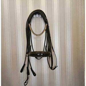 Brisque Bridlewear Kandare rundgenäht Braun Lack Größe VB