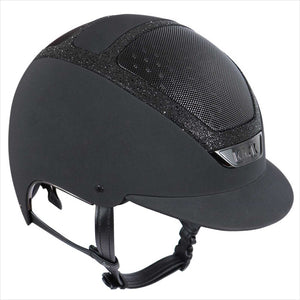 Eleganter Kask Reithelm Dogma Swarovski in Schwarz mit funkelndem Rahmen – ideal für Reitsport mit hoher Sicherheit und edlem Design.