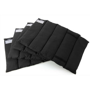 Eskadron Bandagierunterlagen Micro Pads Stall Basic Collection im 4er Set, schwarze Bandagenunterlagen mit Watteeinlage für Pferdebeinschutz.