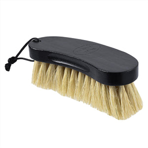 HV Polo Kardätsche Dandy in Schwarz mit Naturborsten für Mähne, Schweif und Fell. Ideal für die tägliche Pferdepflege im Stall.