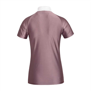 Rückseite des Kingsland Turniershirts KLBonnie in Mauve. Sommerliches Damen-Shirt mit sportlichem Schnitt und atmungsaktivem Stoff im SSV 2025.