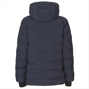 Rückansicht der KLMarlo wasserdichten Reitjacke Herren von Kingsland mit Kapuze und DWR-Beschichtung für optimalen Wetterschutz.