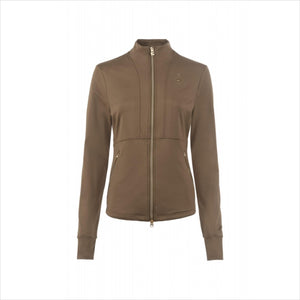 CAVALLO Funktionsjacke Cavallalita in Braun mit goldfarbenem Reißverschluss und taillierter Passform aus der Herbst-/Winterkollektion 2024.