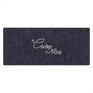 Euro-star Stirnband ESArista in Dunkelblau mit funkelnden Glitzerdetails. Stilvolles Winteraccessoire aus Wolle-Mix für Damen.