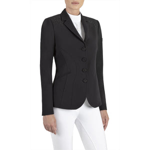 Equiline Turniersakko Grimmy kaufen – elegantes Damen-Turniersakko aus atmungsaktivem X-Cool-Gewebe mit Glitzernieten, ideal für Sommerturniere.