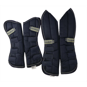 Kavalkade Montreal - Transportgamaschen | 4er-Set Polyester in Dunkelblau mit robusten Klettverschlüssen für sicheren Beinschutz beim Pferdetransport. Ideal für Pferde, frisch eingetroffen in der Standardkollektion von Kavalkade.