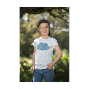 Horseware Kinder T-Shirt mit Pferdedesign und Glitzer, 100% Baumwolle. Sommerliches Kinderoberteil ideal für kleine Reiterfans im Freien.