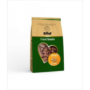 Effol Friend-Snacks Original Sticks - Leckerlis | 115g in herzförmiger Sichtverpackung mit Getreideabbildung, ideal als gesunde Pferdebelohnung.