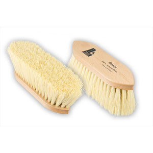 Leistner Fellbürste Dusty zur Fellreinigung aus Naturfasern mit ergonomischem Buchenholzgriff. Ideal für Pferdepflege ohne statische Aufladung.
