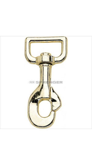 Sprenger Karabiner aus Messing 48505 in glänzender Ausführung, rostfrei und robust für Stallzubehör und vielseitige Anwendungen geeignet.