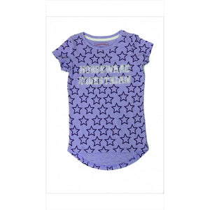 Kinder T-Shirt mit Sternchenprint in Lila von Horseware. Aus 100% Baumwolle, hinten länger geschnitten – ideal für junge Reiterfans.